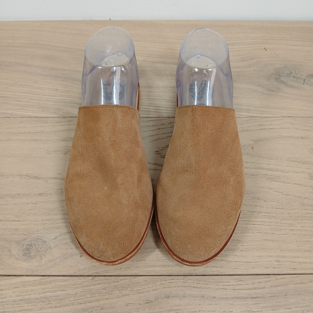 Sorel Slippers Women 7.5 Tan Leather Slip On Backless Loafers Casual Comfy